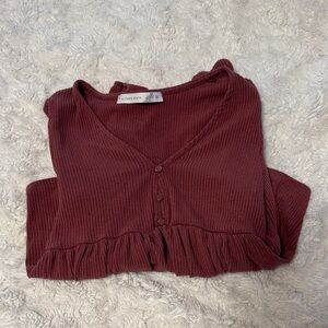 Altar'd State Burgundy Cardigan Sweater